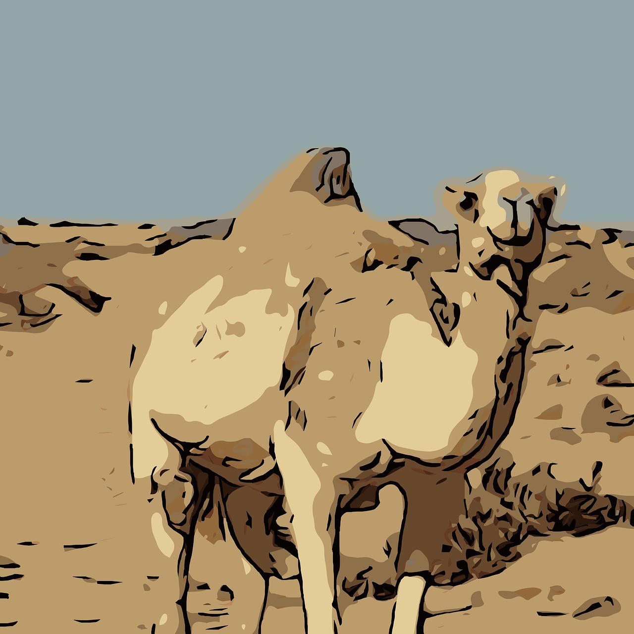 Fay3 - صور لـ #صحراء #رسم #جمل