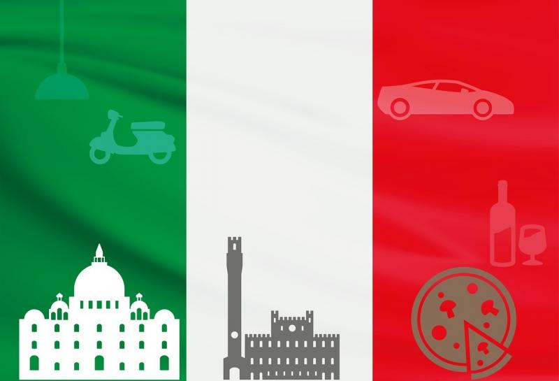صور لـ أحمر إيطاليا هندسة معمارية أبيض علم أخضر راية