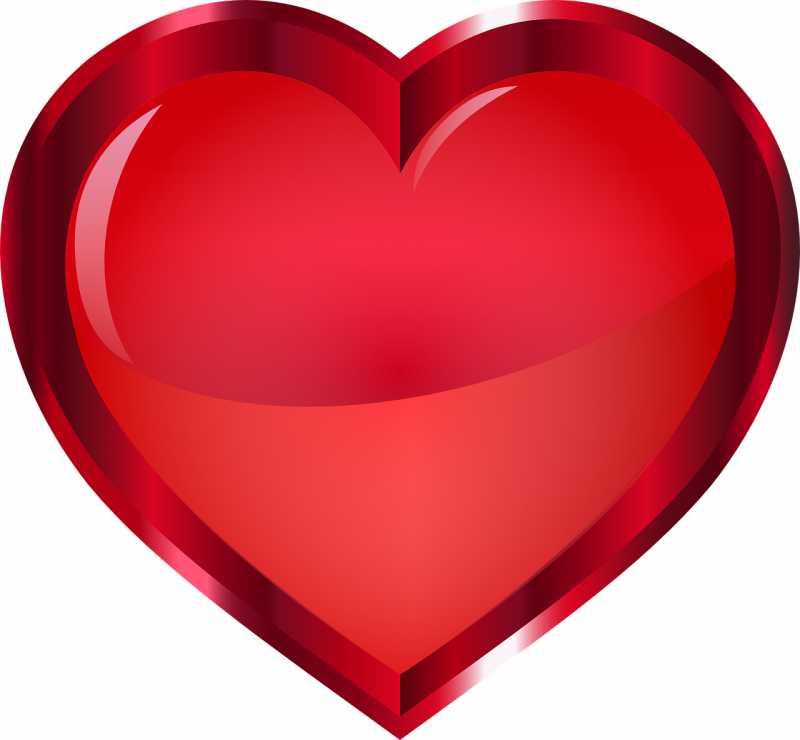 قلب احمر قلب حب رومانسي